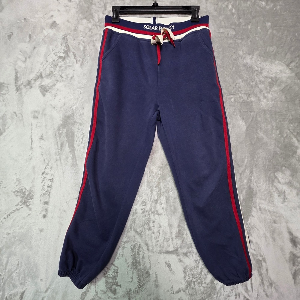 Panaier Kids XL Navy Blue Side Stripe Jogger Sweatpants Solar Energy Drawstring